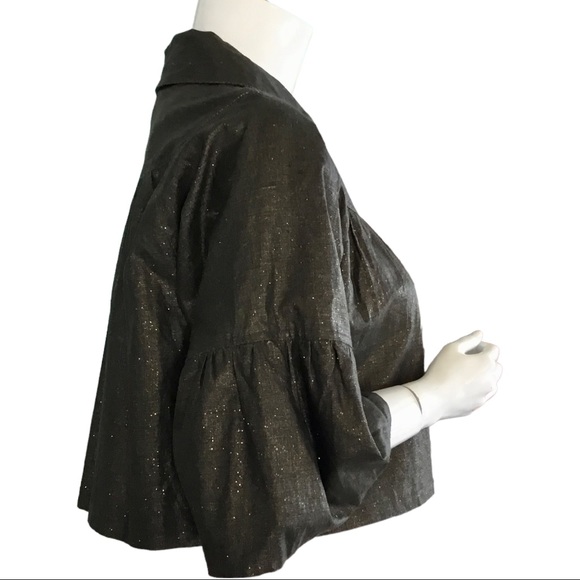 WEST 36th LINEN/COTTON CROP JACKET - Picture 3 of 10